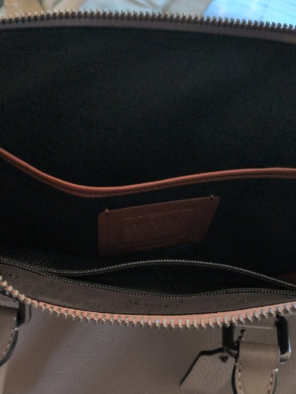 Coach‎ Gotham Stone Gunmetal Folio Leather Briefcase
